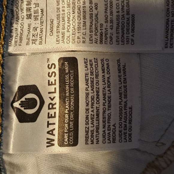 Men Levi's Blue Straight Jeans Classic Denim 510.  W34 L30 - Picture 4 of 5